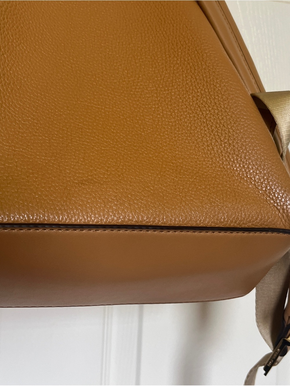 Michael Kors Medium Bex Backpack Cognac Pebbled Leather - Picture 12 of 12